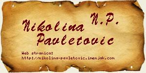 Nikolina Pavletović vizit kartica
